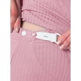 thumbnail image 5 of DARING DIVA Women's Nursing Modal Short Sleeves Postpartum Pajama Sets M Pink, 5 of 7