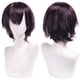 thumbnail image 1 of Zhuge Peluca de pelo corto unisex de anime, peluca de anime para cosplay, pelucas sintéticas resistentes al calor para fiesta de disfraces con flequillo, color morado oscuro y rojo, 1 of 2