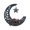 Black, variant on DICEWEN Hollow Moon Iron Tray for Eid Dessert and Pastry Serving Platter Cake Storage Organizer Muslims Home Decoration