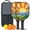 Black, variant on Pickleball Paddles Set Of 2, Fiberglass Surface, Vintage Floral Print, 4 Balls & Bag