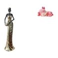 thumbnail image 1 of Escultura de figura de dama tribal africana, arte vintage, artesanía de resina, estatua de ciervo durmiente, adorno decorativo de mesa para el hogar,, 1 of 8