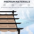 thumbnail image 5 of MELLCOM Retractable Pergola 10x13 ft, Dual Adjustable, UV Protection, Durable Aluminum Frame, Locking Straps and Screws for Backyard Deck, Khaki, 5 of 7