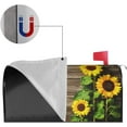 thumbnail image 3 of Sunflowers Wood Mailbox Covers Magnetic Post Box Cover Wraps Standard Size 21x18 Inches for Garden Yard Decor, 3 of 6