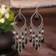 thumbnail image 3 of Pendientes de gota de agua Yashi con textura negra bohemia para mujer 7 cm-12 cm, 3 of 5