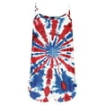 thumbnail image 5 of YWDJ Pajama Set Women Shorts American Flag Lace Lightweight Plus Size Tie-Dye Sleeveless Tank Tops 2 Piece Shorts Loungewear XL Blue, 5 of 5