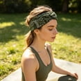 thumbnail image 4 of Wide Twist Knot Sports Headband Classic Paisley Pattern Elastic Sweat Wicking Hair Band Breathable Head Wrap For Workout Outdoor Activities Daily Styling, 4 of 8