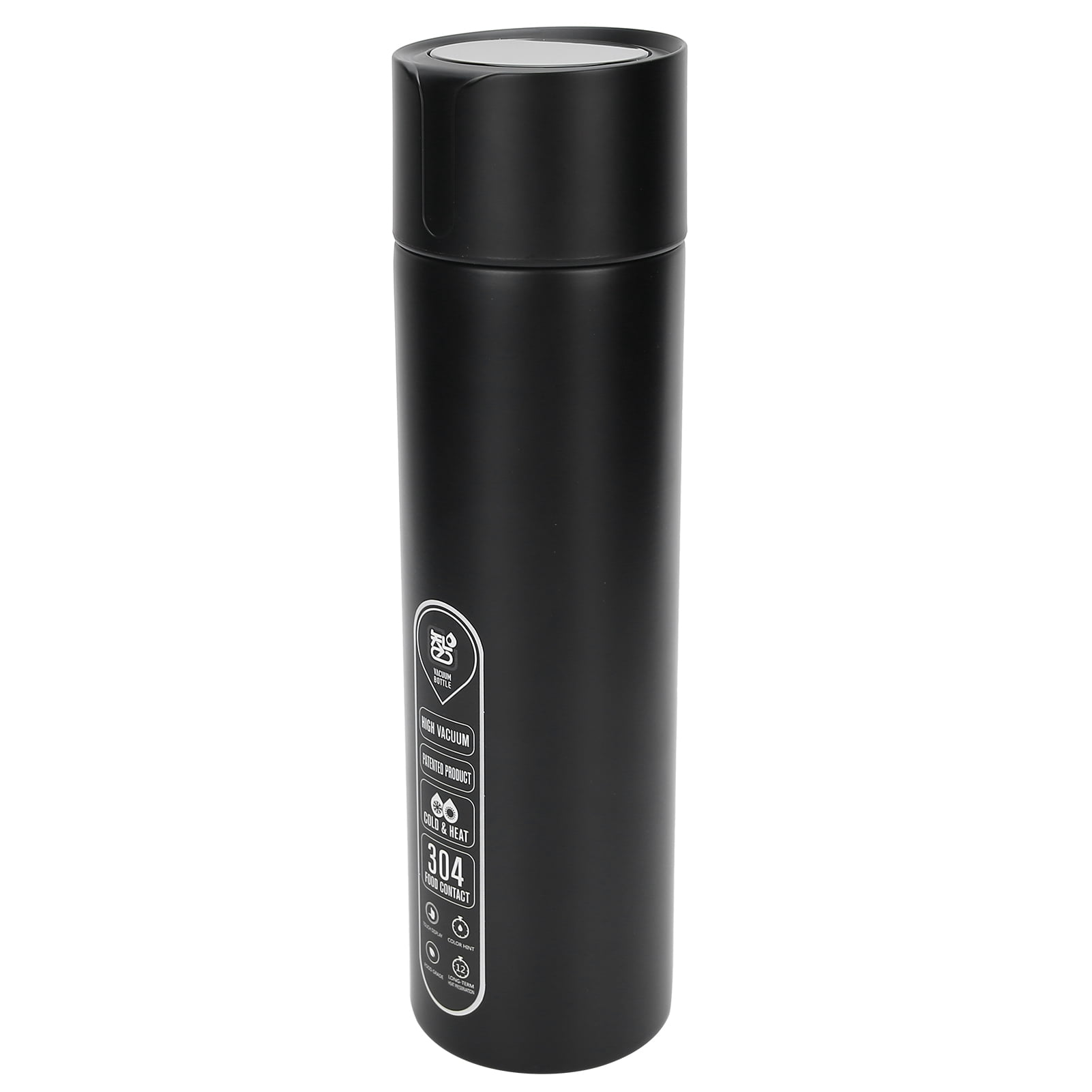Smart Water Bottle Touch Temperature Display Timed Reminder Vacuum Insulated Bottle Battry PoweredBlack