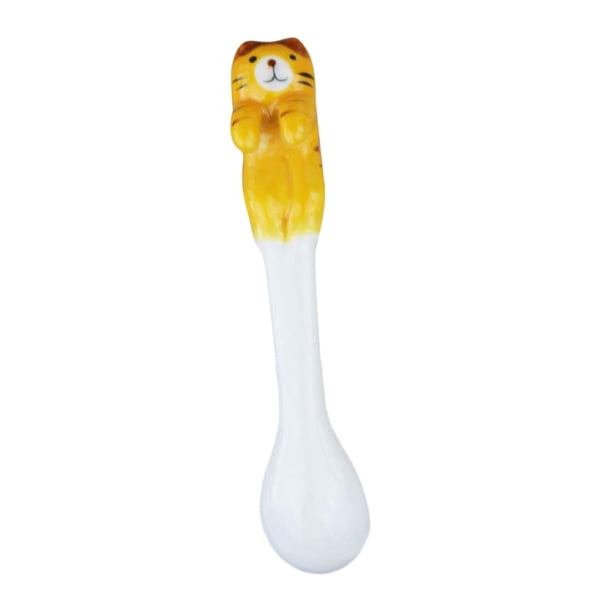 Cuchara de Cerámica diseño de gato naranja Sunnimix cuchara de café