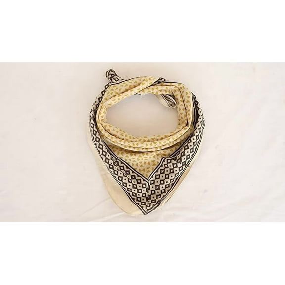 Hand Block Printed Cotton Bandana | Boho Head Scarf, Handmade Head Wrap, Neck Scarf, Bandana for Men & Women | Ethnic Indian Print