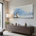 thumbnail image 5 of Golden/Green/Blue Tree of Life Paintings - Large Canvas Print Wall Art for Living Room, Bedroom, Office Decorations, Landscape Artworks with Framed, 40"X20", 5 of 7