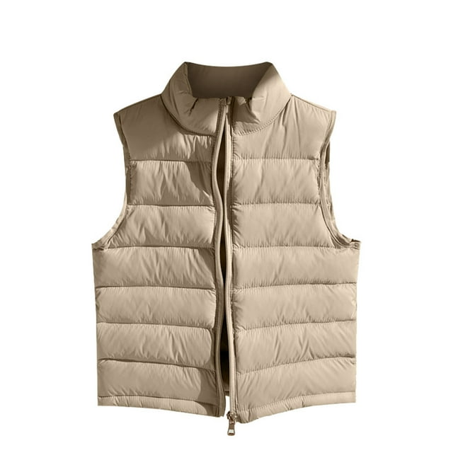 PMVFHDE Liquidation Enfants Doudoune Légère Sans Manches pour Tout-Petits Garçons Filles Fermeture Éclair Complète Manteau d'Hiver Manteau Matelassé Gilet Manteaux AG,9-10 Ans