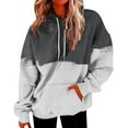 thumbnail image 1 of LAICAIW Chandails à Capuche Surdimensionnés pour Femmes 2022 Mode Ombre Décontracté à Cordon de Serrage Chandail Chandail en Molleton Manches Longues avec Poche, 1 of 4