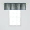 thumbnail image 2 of Ambesonne Submarine Window Valance, Pictogram Pattern Ocean, 54" X 18", Mustard and Persian Blue, 2 of 3