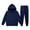 Navy, variant on WOYY Toddler Girls Sweatsuits Solid Casual Pullover Hoodie Sweatpants Unisex Sport Outfits