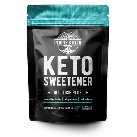 Allulose Sweetener, Keto-Friendly, 0g net carb, Low Carb Sugar, 1:1 Sugar Substitute, 100% Made in USA, Wholesome Provisions Keto Sweetener Allulose Plus, 1 lb (2