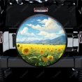 thumbnail image 1 of Painting Sunflowers In Field Pattern Polyester Universal Spare Wheel Tire Cover Wheel Covers for Trailer RV SUV Truck Camper, 1 of 5