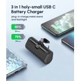 thumbnail image 2 of Cargador de teléfono portátil TCNOLL 5000mAh Power Bank para iPhone, 2 of 7