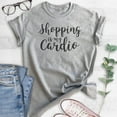 thumbnail image 2 of Shopping Is My Cardio Shirt, Unisex Women's Shirt, Shopping Shirt, Cardio Shirt, Heather Gray, 3X-Large, 2 of 6