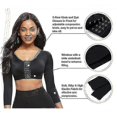 thumbnail image 4 of Mimigo Womens Shapewear 3/4 Sleeve Arm Shaper Front Closure Compression Bra Post Surgery Posture Corrector Tank Top, 4 of 5