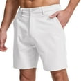 thumbnail image 3 of FEN AI Mens Casual Summer Shorts Elastic Waist Lightweight Hiking Shorts White Golf Shorts, 3 of 9