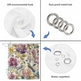 thumbnail image 4 of Spring Flowers Shower Curtain, Waterproof Shower Curtains for Bathroom, Farmhouse Botanical Blossom Floral Birds Washable Fabric Bathtub Curtain Set Bath Decor with 12 Hooks Extra Long 72"x96", 4 of 8