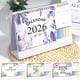 thumbnail image 4 of Small Desk Calendar 2026, Standing Desktop Calendar 12 Months(Jan. 2026 - Dec. 2026), 2 in 1 Flip Calender with Sticky Note & Memo Pages, Thick Paper Floral Calendar for Home School and Office, 4 of 4