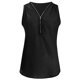 thumbnail image 5 of Camisas de verano para mujer, túnica informal con cremallera, cuello en V, blusa enrollable, camiseta Pompotops lopia995678, 5 of 5