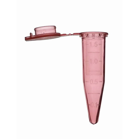 MUHWA 500PCS Microcentrifuge Tubes with Snap Cap, 1.5ml Graduated Micro Tubes with Conical Bottom, Microtube Sample Vial for Laboratory, Red