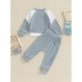 thumbnail image 4 of Bslissey Toddler Baby Boys Girls Clothes Set Long Sleeve Contrast Color Sweatshirt Casual Jogger Pants Tracksuit 2Pcs 6M 12M 18M 24M 3T Infant Casual Daily Outfits, 4 of 9
