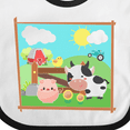 thumbnail image 4 of Inktastic Farm Animals with Cow, Chick and Pig Boys or Girls Baby Bib, 4 of 4