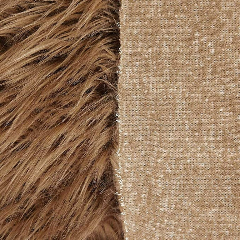 FabricLA Shaggy Faux Fur Fabric by The Yard - 180 x 60 Inches (455 cm x 150 cm) - Craft Furry Fabric for Sewing Apparel, Rugs, P