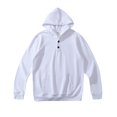 thumbnail image 4 of Vedolay Mens Hoodies Printed Stand Up Collar Long Sleeve2023 Hoodies Sweater White,XL, 4 of 5