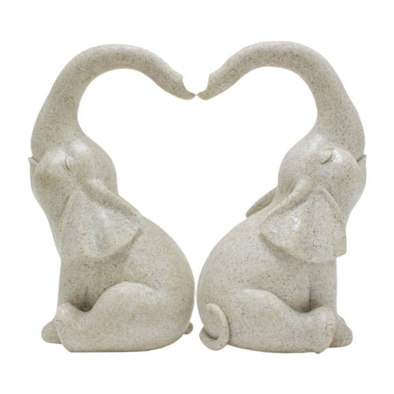 oshhni 1 Pair Collectible Decorative Garden Elephant Statue for Garden Lawn Outside