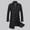 Black, variant on AOOCHASLIY 2023 Men Fall Coat Men's and Winter Business Medium Long Woolen Overcoat Fashion Stand Up Collar Plus Cotton Thickened Warm Fashion Coat