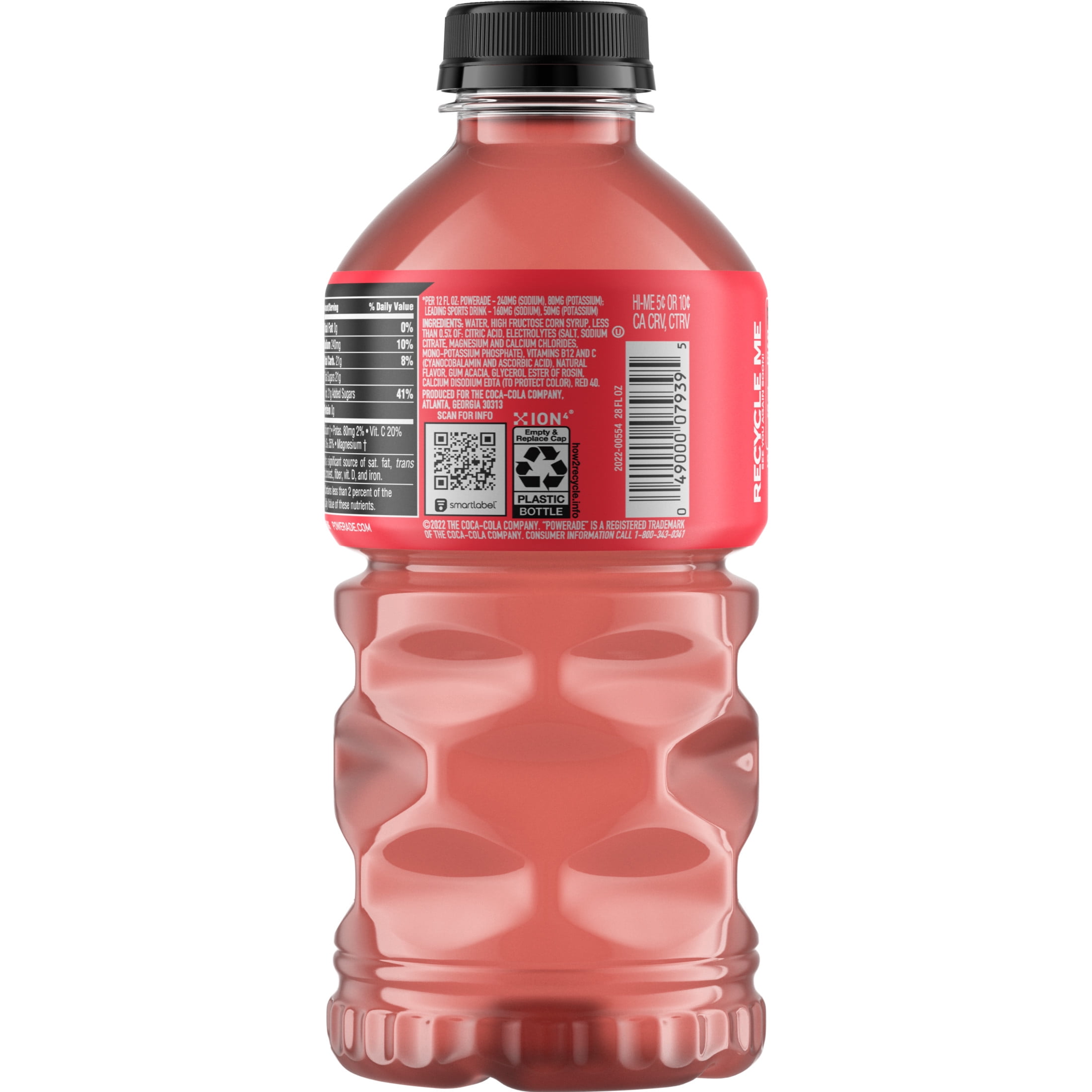 POWERADE Strawberry Lemonade Electrolyte Sports Drink Bottle, 28 fl oz