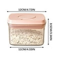 thumbnail image 2 of Plastic Food Storage Container with Airtight Locking Lid | Clear Kitchen Pantry Organizer for Dry Foods, Grains, Cereals & Snacks | 1 Piece, 2 of 2