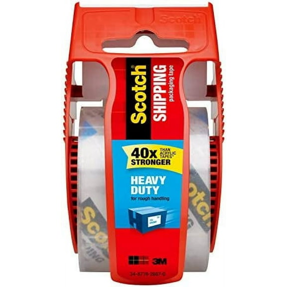 Scotch Heavy Duty Shipping Packaging Tape, 1.88"x 22.2 yd, 1 Dispensered Roll