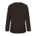 thumbnail image 5 of AOOCHASLIY Sweaters Fall Clothes Women Long Sleeve Solid Color V Neck Top Casual Loose Knitted Sweaters Blouse, 5 of 5
