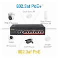 thumbnail image 3 of 8 Port POE Switch 10/100Mbps Ethernet Switch 8 POE +2 Uplink With Internal Power For Router/IP Camera/ Wireless AP, 3 of 7