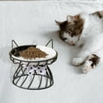thumbnail image 6 of Ceramic Cat Bowl, Elevated Cat owl with Metal Stand, and, 6 of 8