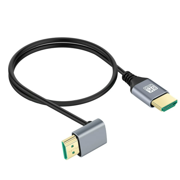 Adaptador de cable de 90 grados 8K 60HZ 4K 120Hz Compatible con HDMI 2.1 HDR EARC para TV HD Walmart en linea