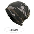 thumbnail image 6 of Opvise Men Fashion Winter Hat Camouflage Print Fleece Baggy Elastic Soft Cold-proof Lightweight Breathable Color Matching Men Beanie for Daily Wear Coffee, 6 of 8