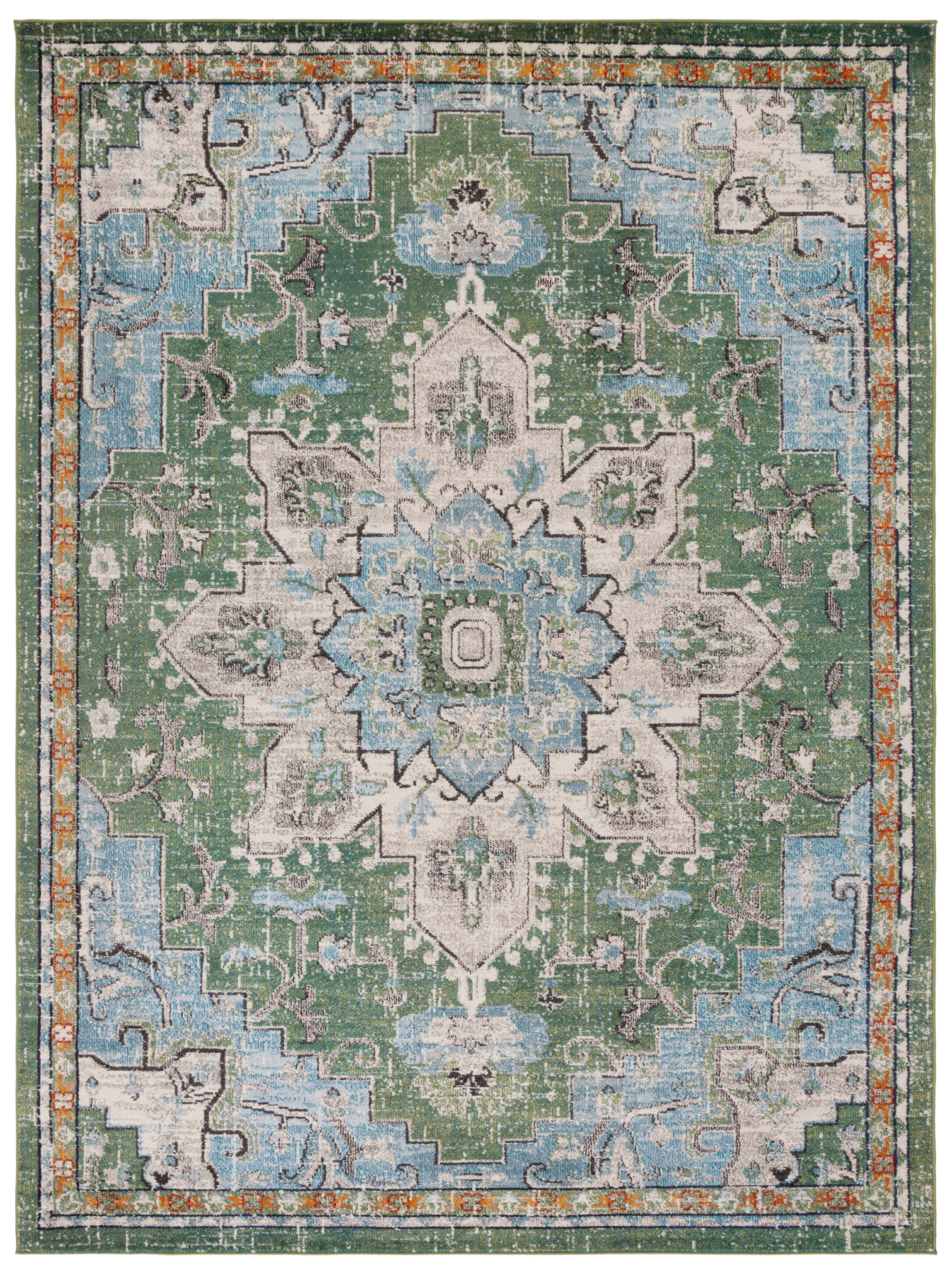 SAFAVIEH Madison Dalia Oriental Area Rug, Green/Turquoise, 10' x 14'