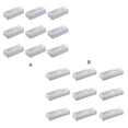 thumbnail image 3 of Kearding 9 palillos de cocina blancos, elegantes y prácticos, con textura , soporte para palillos de cerámica Mostrada blanco+7.5*3.3*2 cm, 3 of 6