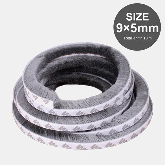 Cinta para sellar puertas y ventanas m , 9x5mm Colco Tira de sellado para puertas de Windows