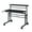Black, variant on Techni Mobili Rolling Writing Desk with Height Adjustable Desktop and Shelf, Black, RTA-3800SU-BK