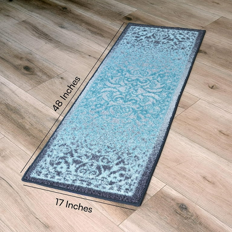 Kitchen Rugs Set, Maples Rugs [Made in USA][Rebecca] 3 Piece Sets Non Slip  Padded Small Area Rugs for Living Room