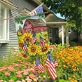 thumbnail image 5 of Spring Summer Sunflower 28 x 40 House Flag Double Sided, America Country Floral Flower Farm Barn Garden Yard Decoration, Fall Autumn Farmhouse Rustic Outdoor Décor Decorative Large Flag, 5 of 6