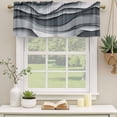 thumbnail image 3 of Black Gray Ombre Valances for Windows, Modern Abstract Moire Art Geometric Light Filtering Kitchen Curtains, Rod Pocket Window Valance Curtains for Living Room Bedroom, 60" W x 18" L, 2 Panels, 3 of 9
