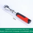 thumbnail image 5 of 72-Tooth Extendable Ratchet Wrench with Quick Release, 1/4 Inch Drive, Chrome-Plated Finish, Ergonomic Red-Black Handle for Auto Repair – Adjustable, Durable & Efficient Automotive Tool, 5 of 5